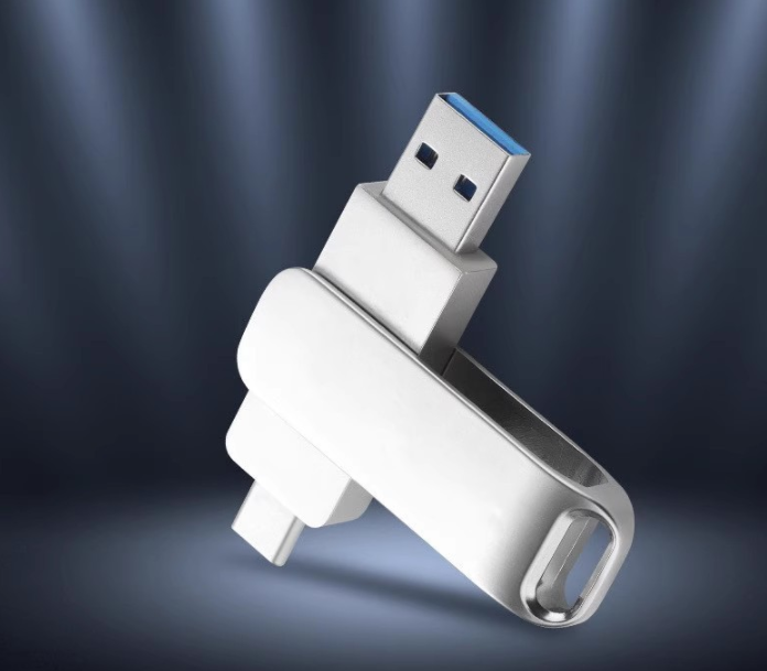 Encrypted LUKS USB – 64GB/128GB Secure Crypto Storage (USB-C OTG) 1 USB-C Flash Drive Dual OTG Metal